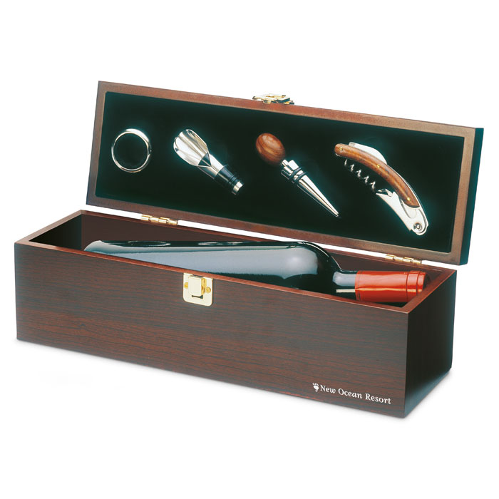 Set vino in legno - 2