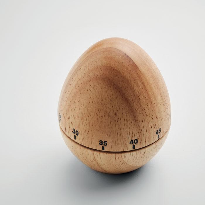 Timer a forma di uovo in legno - 4