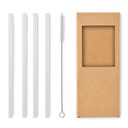 Set di 4 cannucce di vetro riut