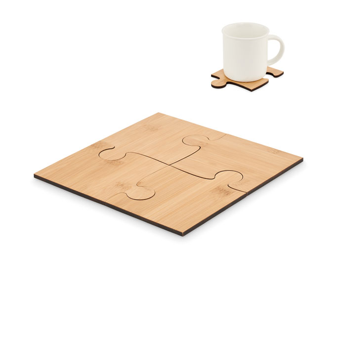Set di 4 sottobicchieri puzzle