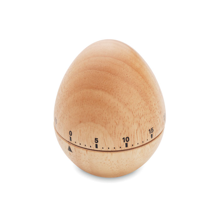 Timer a forma di uovo in legno