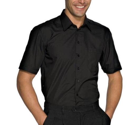 [MG-01349] Camicia uomo slim  mezza manica 65%poliestere 35% cotone