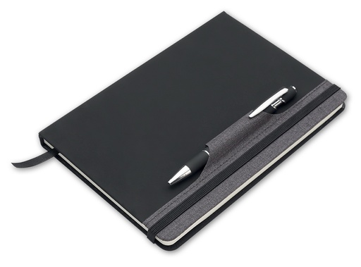 [MG-01390] Notes con elastico e portapenna - Materiale coagulato termovirante F.to 15x21