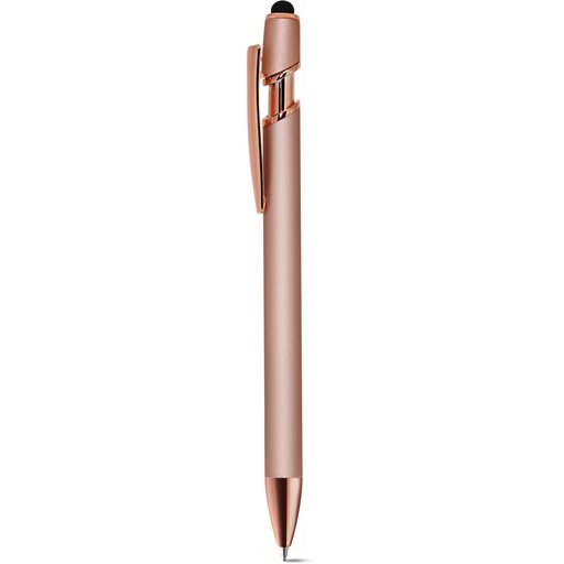 [MG-18582] PENNA A SFERA CON TOUCH SCREEN IN ALLUMINIO E METALLO con logo inciso
