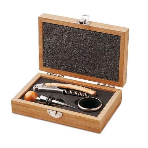 [MG-05409] Set vino con scatola in bambu